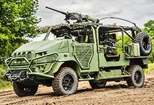Military-style tactical truck with Founders tires