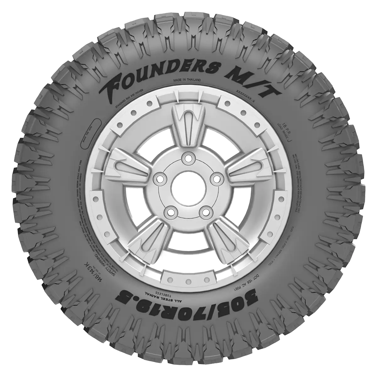 Founders 225 tire - side
