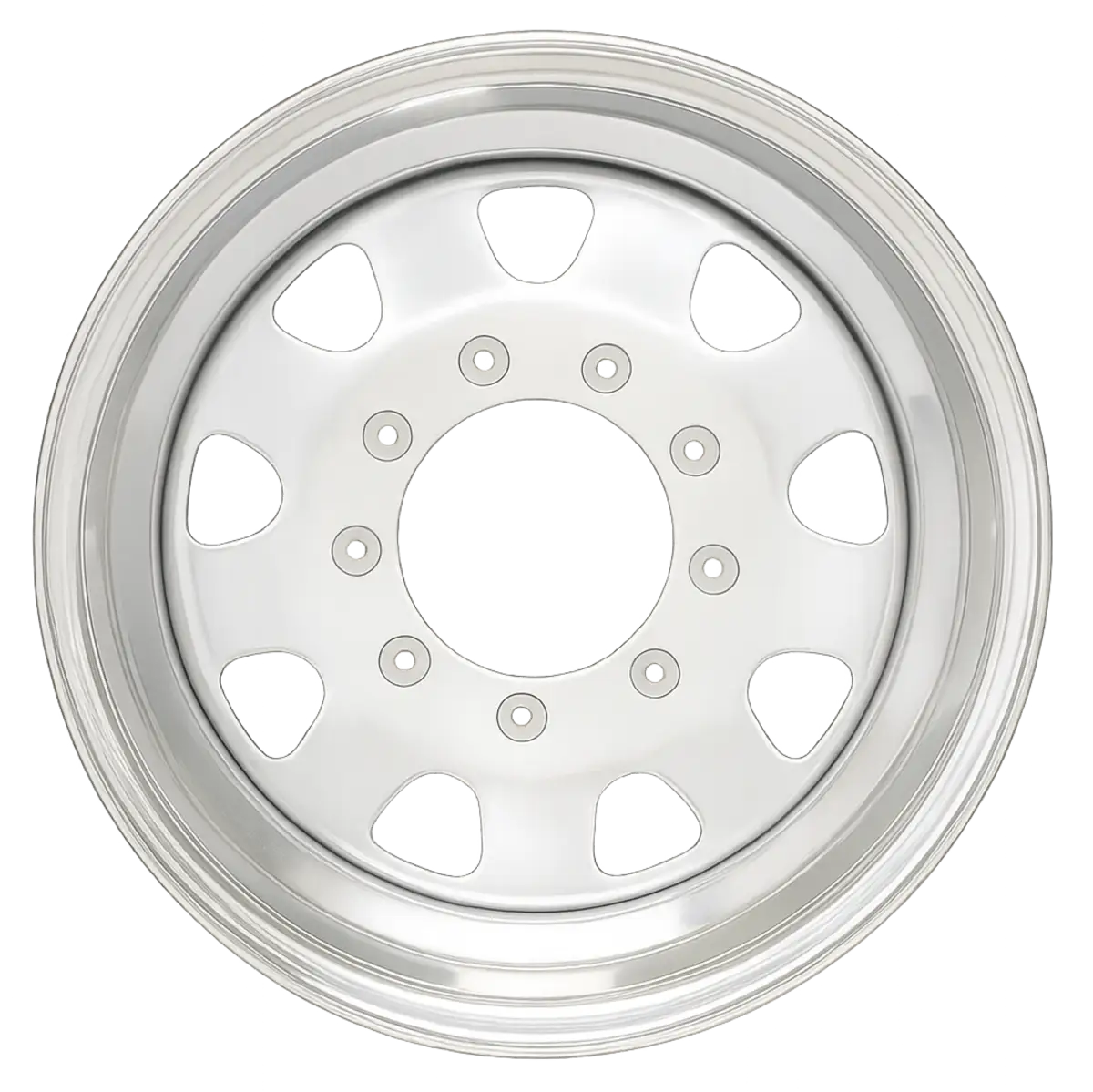 Polished steel wheel