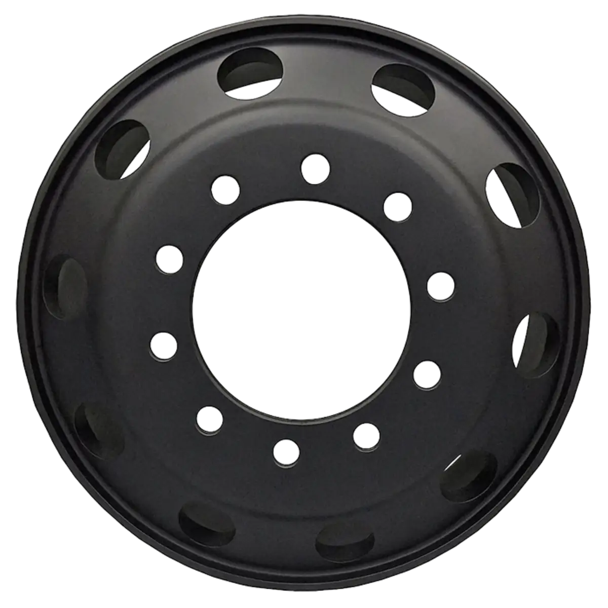 Matte black steel wheel