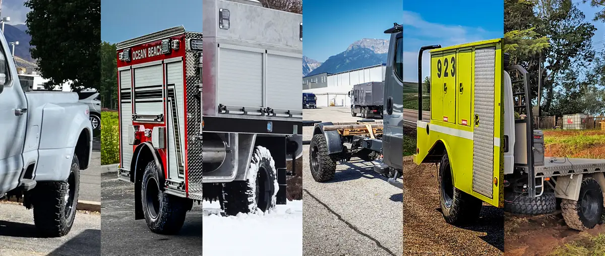 Firetruck equipped with Founders lift kit