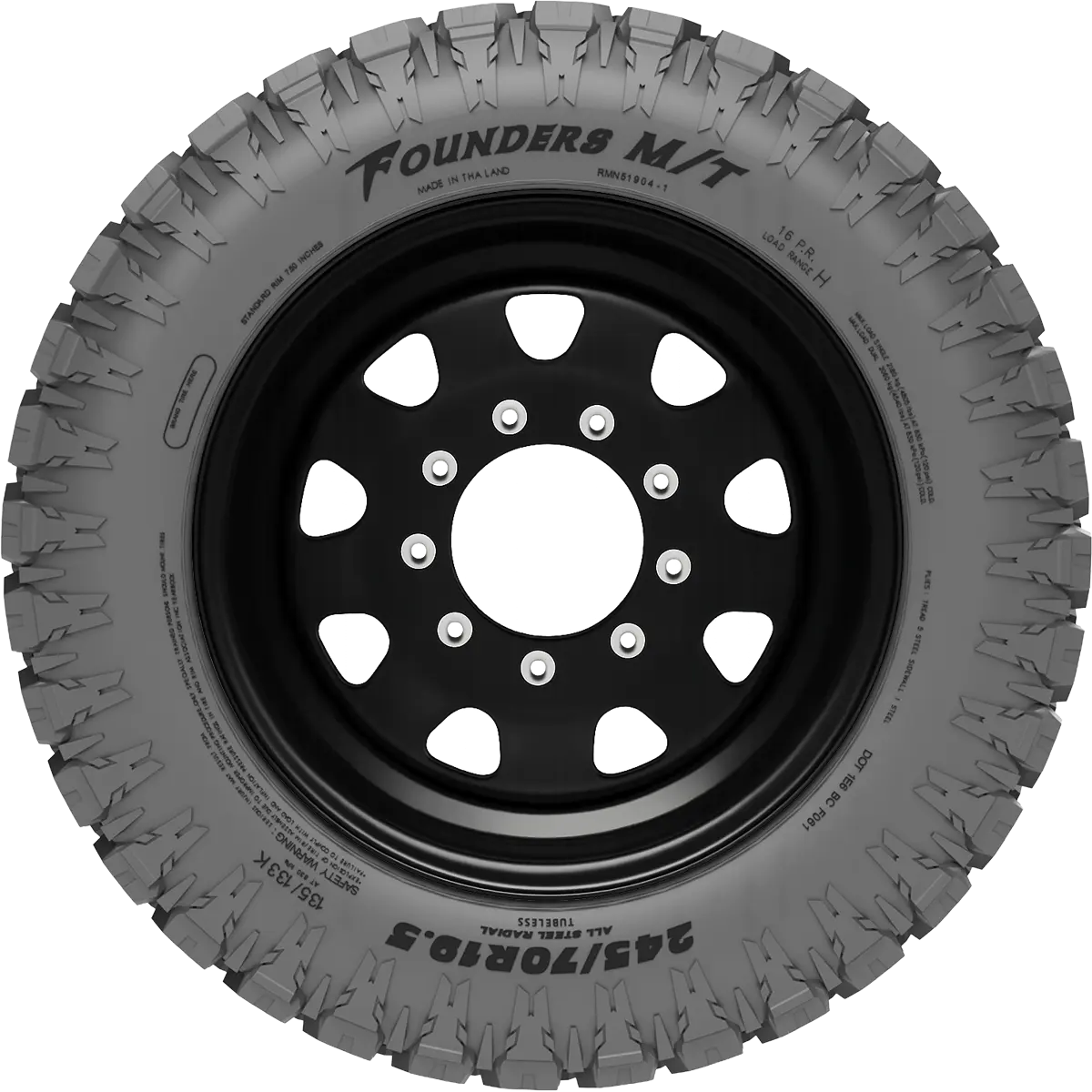Founders 225 tire - side